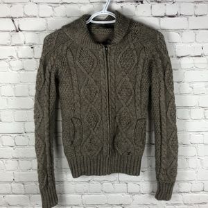 TNA Wool/Alpaca Blend Sweater Zipper Size Small